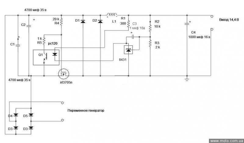 Реле регулятор на мотоцикл своими руками схема