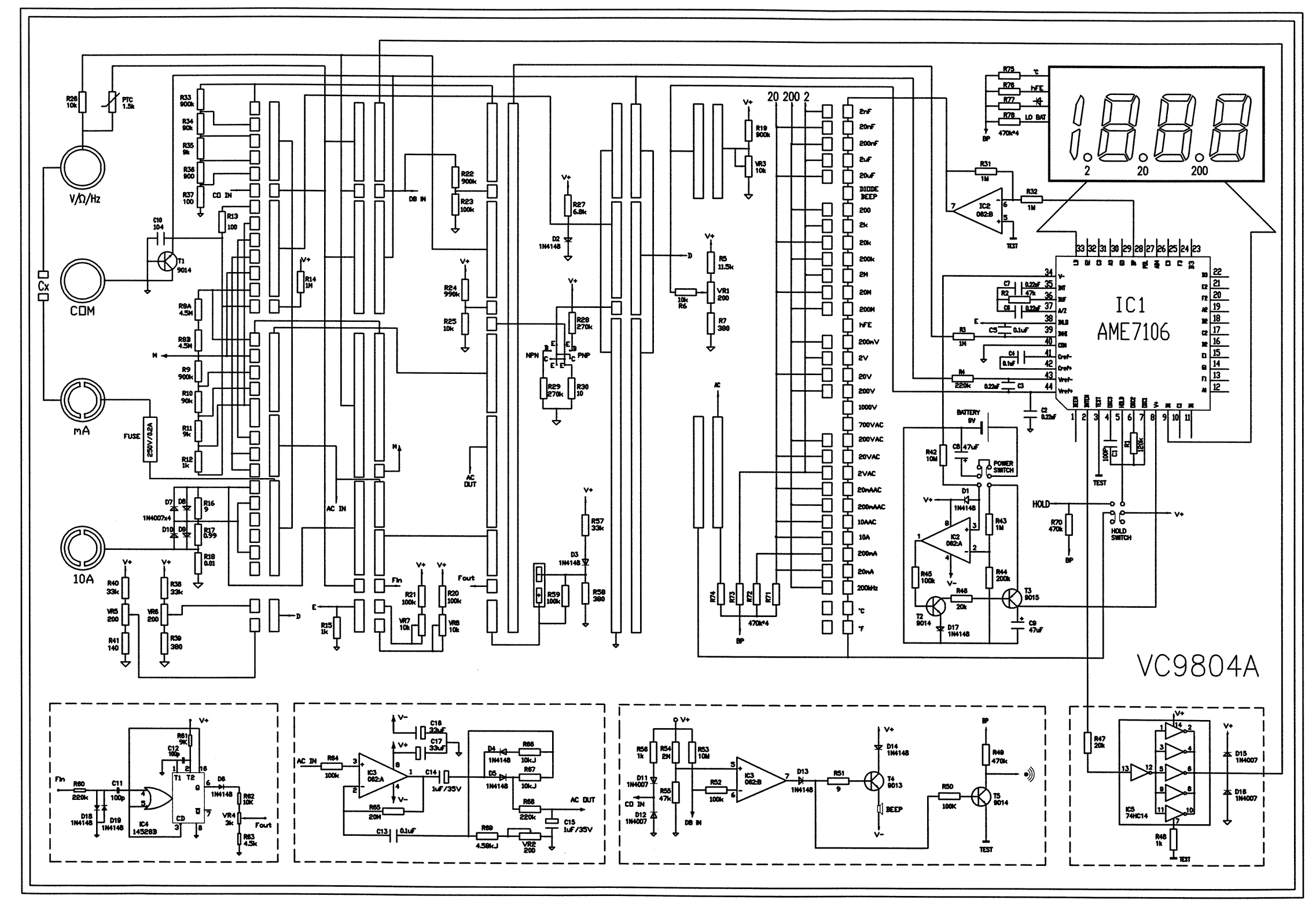 Dt 838 схема мультиметра dt