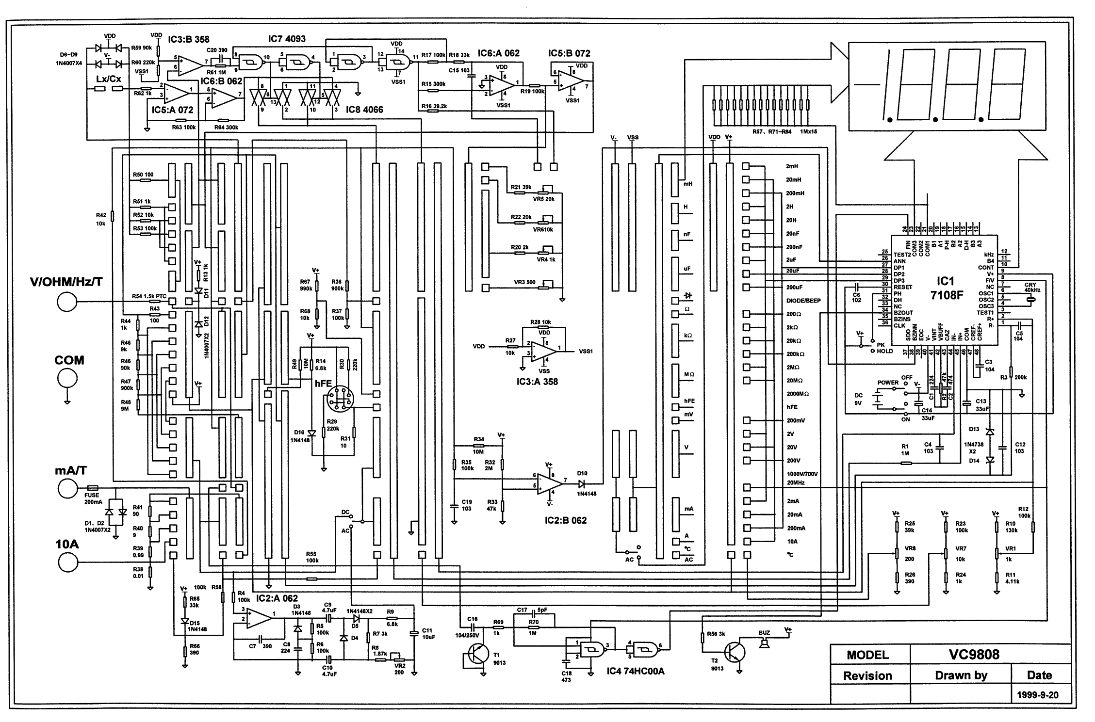 Схема мультиметра m890d